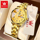OLEVS Brand Luxury Gold Quartz Watch for Womens