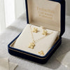 18K Real Gold Rob Flower Necklace And Earring Set