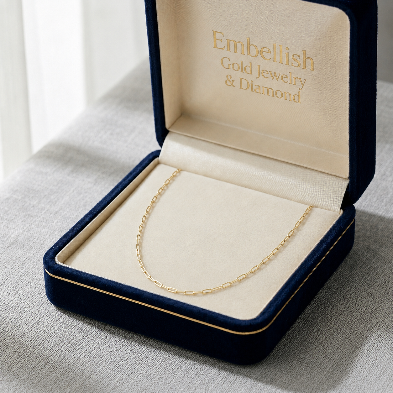 18k Gold Paper Clip Chain 3