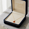 18k Gold Red Triangle Necklace