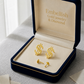 18K Real Gold Dollar Style Earrings