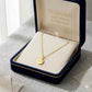 18K Real Gold Button Necklace