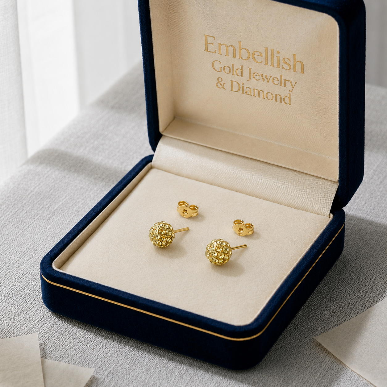 18k Gold Swarovski Multi Color Earrings