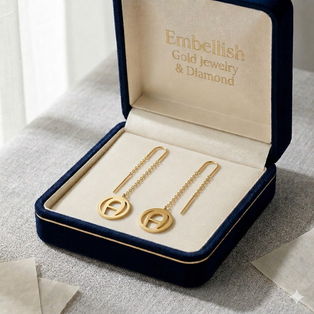 18k Gold Horse Shoe Tictac Earring