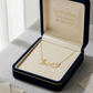 18K Real Gold Love With Heart Necklace