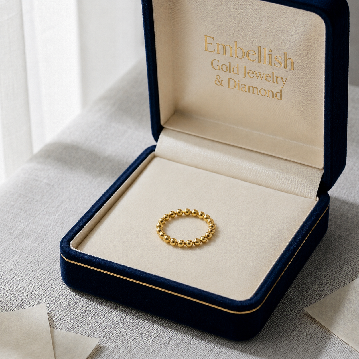 18K Gold Balls Ring