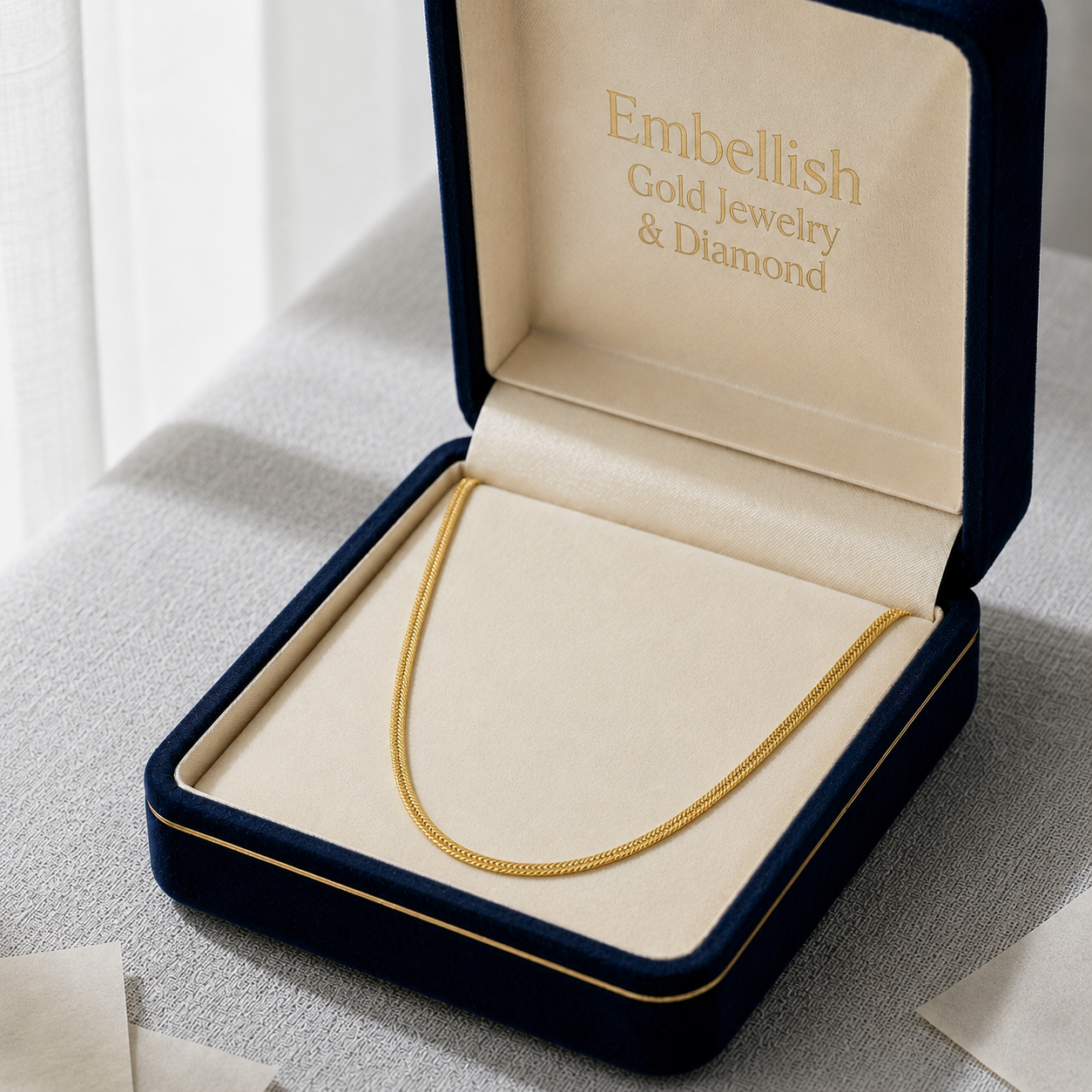 18k Gold Flat Snake Chain