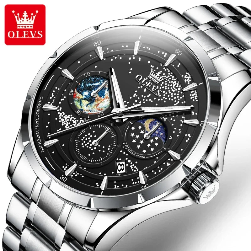 OLEVS 5538 Steel Strap Men's Watch