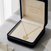 18K Real Gold Heart with Love Necklace