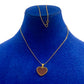 18k Real Gold Red Agate Necklace- - Embellish Gold