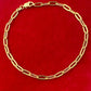 18k Gold Paperclip Bracelet
