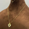 18k Real Saudi Gold Plated Heart Necklace 085