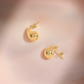 18k Gold Plain Teardrops Stud Earrings