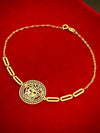 18K Real Saudi Gold Inspired Design Bracelet 143
